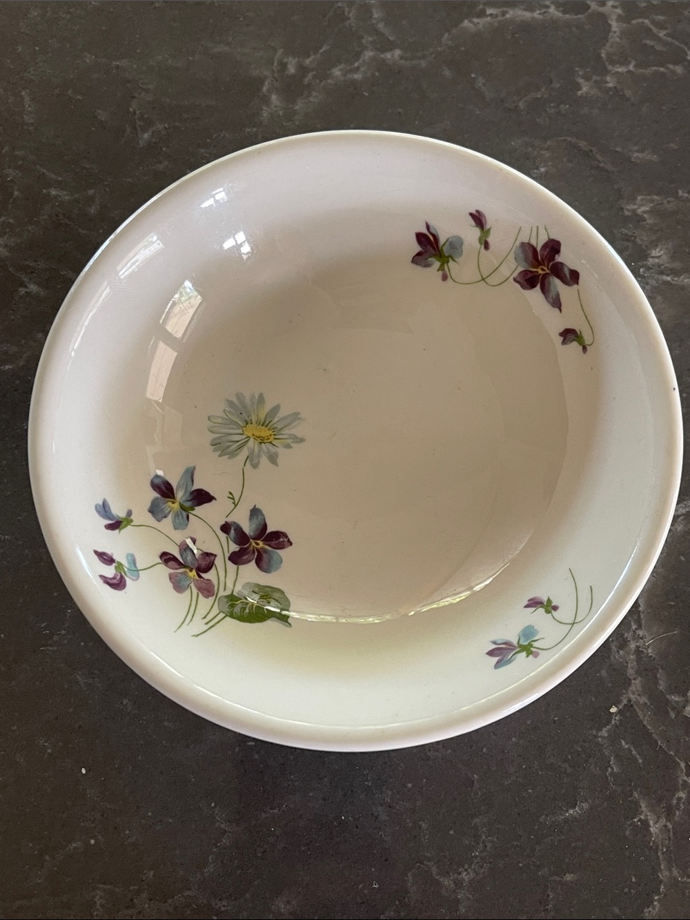 Syracuse Violets and Daisies Chicago Burlington and Quincy 6” Bowl